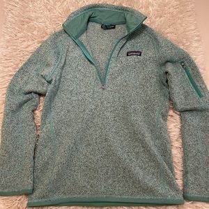 Patagonia Women's Better Sweater® 1/4-Zip Fleece Size Small , mint green